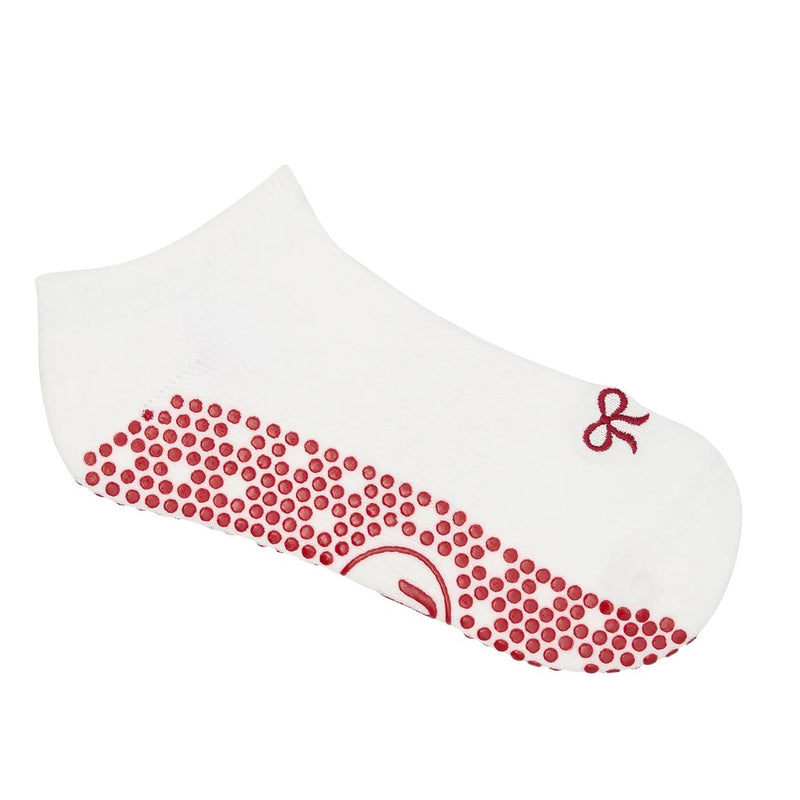 Classic Low Rise Grip Socks - Whimsy Bow (Barre / Pilates)