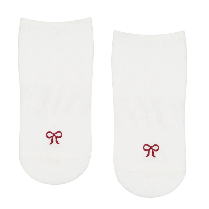 Classic Low Rise Grip Socks - Whimsy Bow (Barre / Pilates)