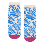 MoveActive Crew Azure Canvas Grip Socks 1