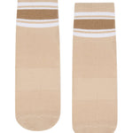 move active crew beige stripes grip socks