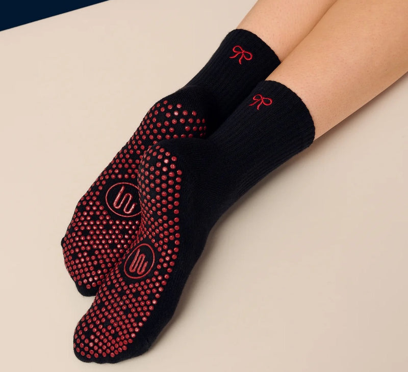 Crew Grip Socks - Whimsy Bow (Barre / Pilates)