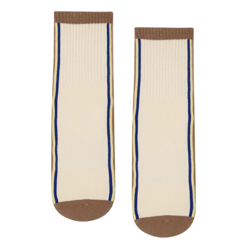 move active crew fluid dark brown grip socks