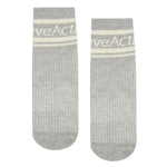 Move Active Crew Grip Socks Foundation Grey Marle