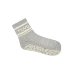 Move Active Crew Grip Socks Foundation Grey Marle