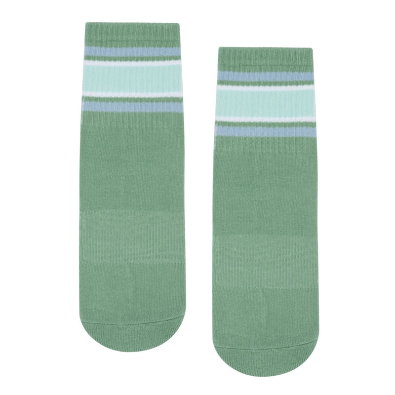 move active garden stripes retro crew grip socks