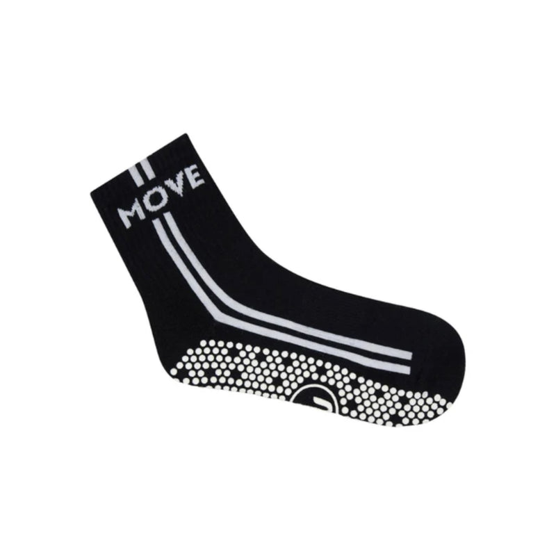 Move Active Crew Grip Socks Move Monochrome Stripes