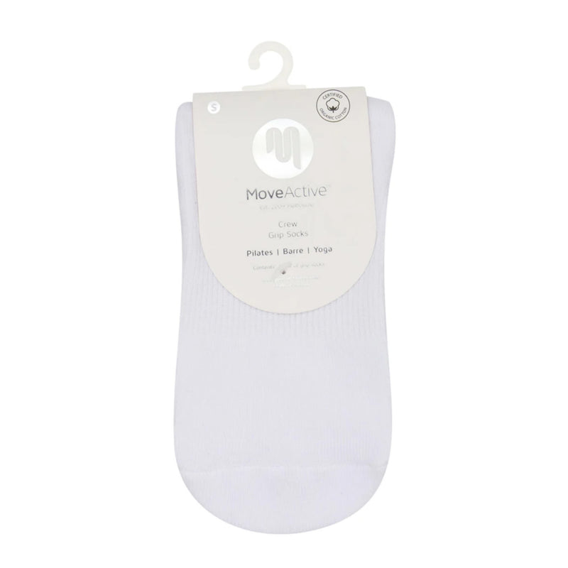 Move Active Crew Vintage Rose White Grip Socks 2