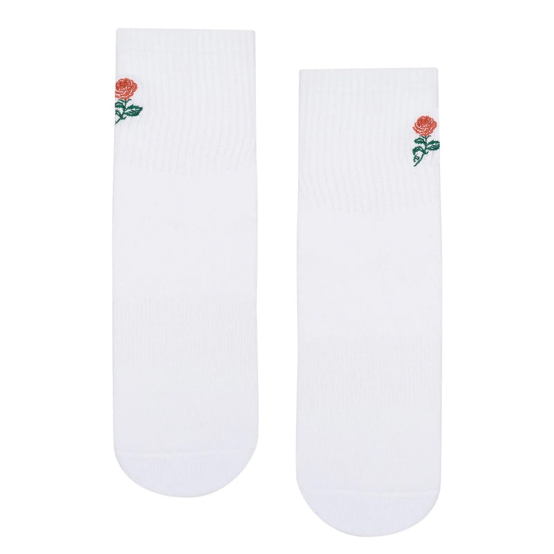 Move Active Crew Vintage Rose White Grip Socks 4