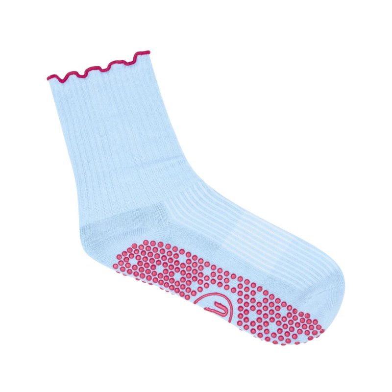 move active crew nonslip vintage baby blue grip socks