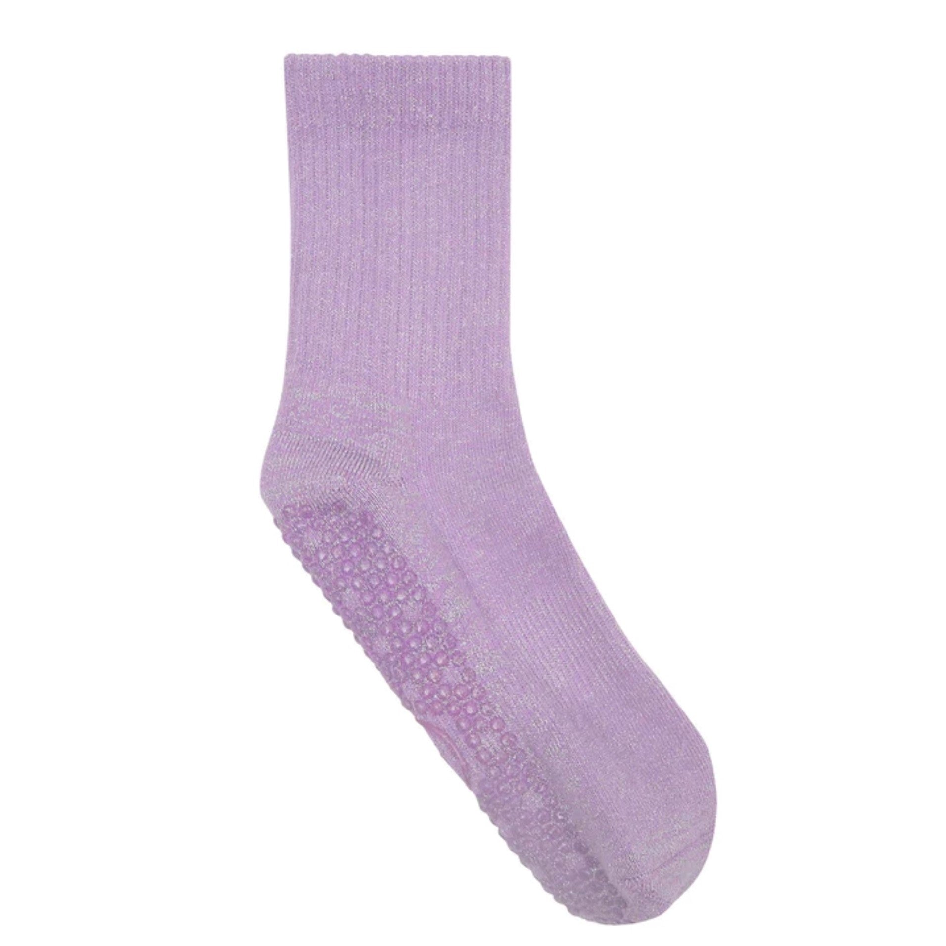 Pure Barre - Purple Sticky Grip - Black Socks - S/M - NEW Fast