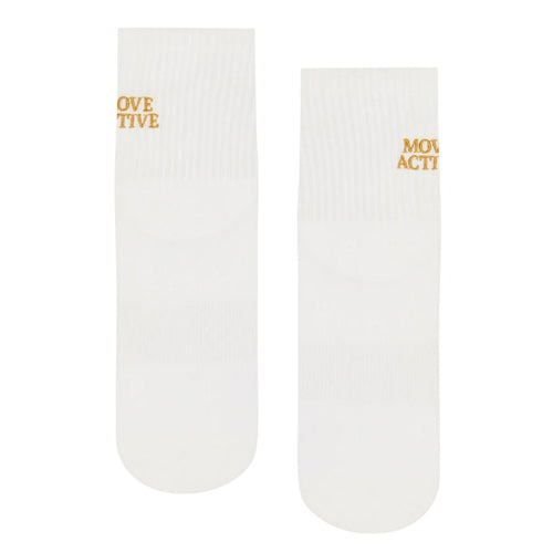 move active crew signature ivory grip socks