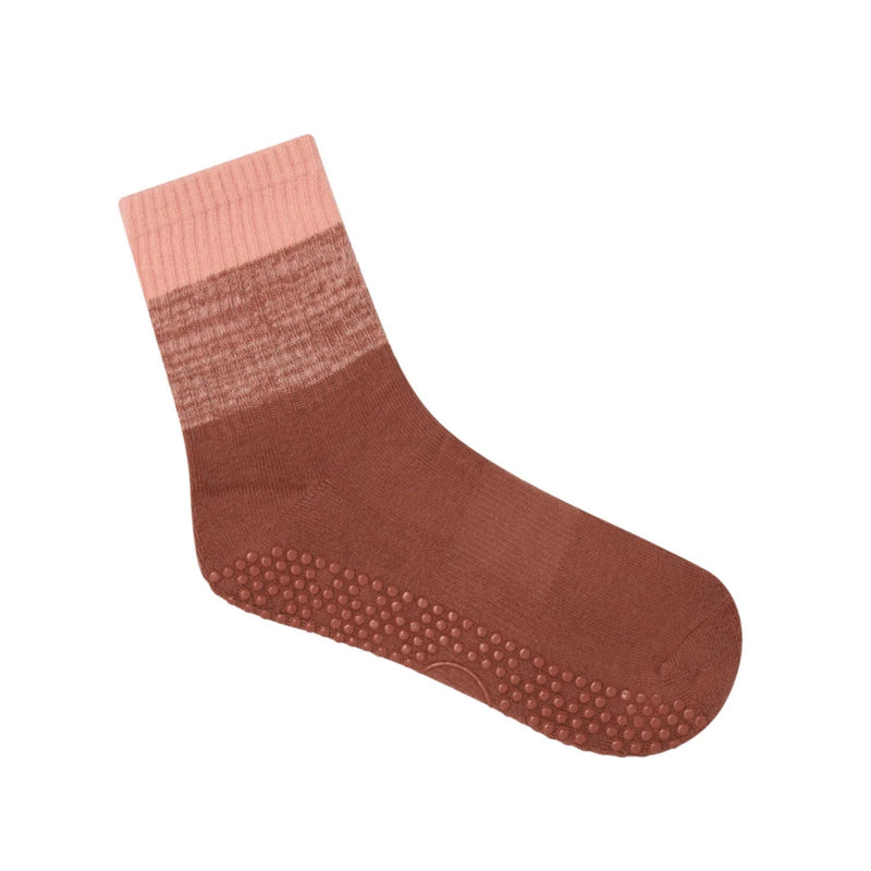 Move Active Crew Grip Socks Fade Red Earth 3