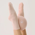 move active crew grip socks soft pink