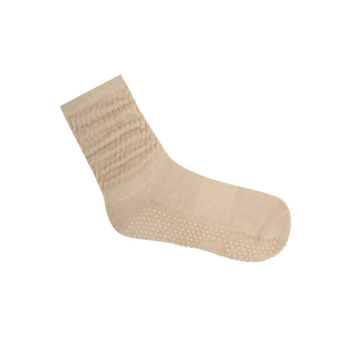 MoveActive Scrunch Non Slip Grip Socks Latte 4