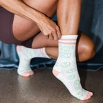 Pilates Honey Happy Hour Crew Grip Socks 2