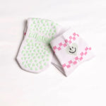 Pilates Honey Heart Smiley Face Crew Grip Socks 4