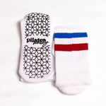 Pilates Honey Men's Vintage Crew Grip Sock