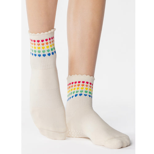 pointe studio ankle rainbow grip socks