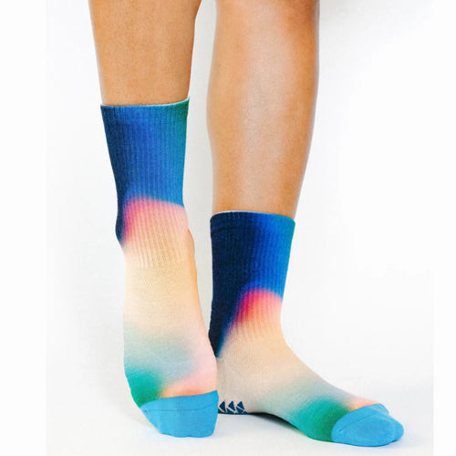 Pointe studio corral ankle sherbert melt grip socks