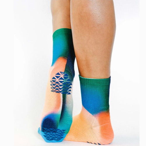 Pointe studio corral ankle sherbert melt grip socks