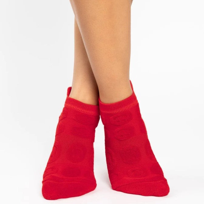 Pointe Studio Terry Cherry Happy  grip socks