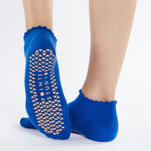 Pointe Studio Happy Grip Socks Blue 1