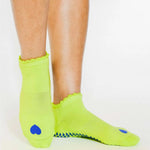 pointe studio love full foot lime grip socks