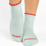 Pointe Studio Mental Vacay Ankle Sky Grip Socks 1