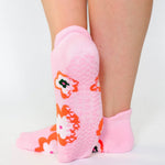 pointe studio posy pink grip socks 