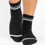 Pointe Studio Varsity Ankle Black Grip Socks