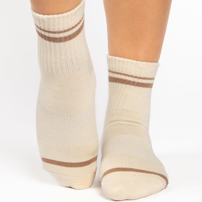 Pointe Studio Varsity Ankle Nougat Grip Socks