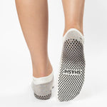 Shashi basic lurex white sparkles grip socks