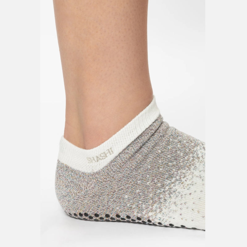 Shashi basic lurex white sparkles grip socks