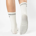 shashi halo crew white grip socks