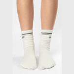 shashi halo crew white grip socks