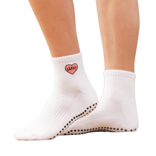 souls grip socks ankle white carbs 