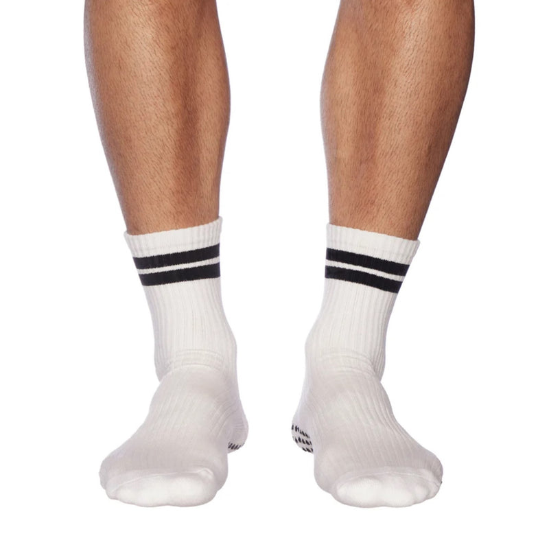 souls mens crew grip socks white