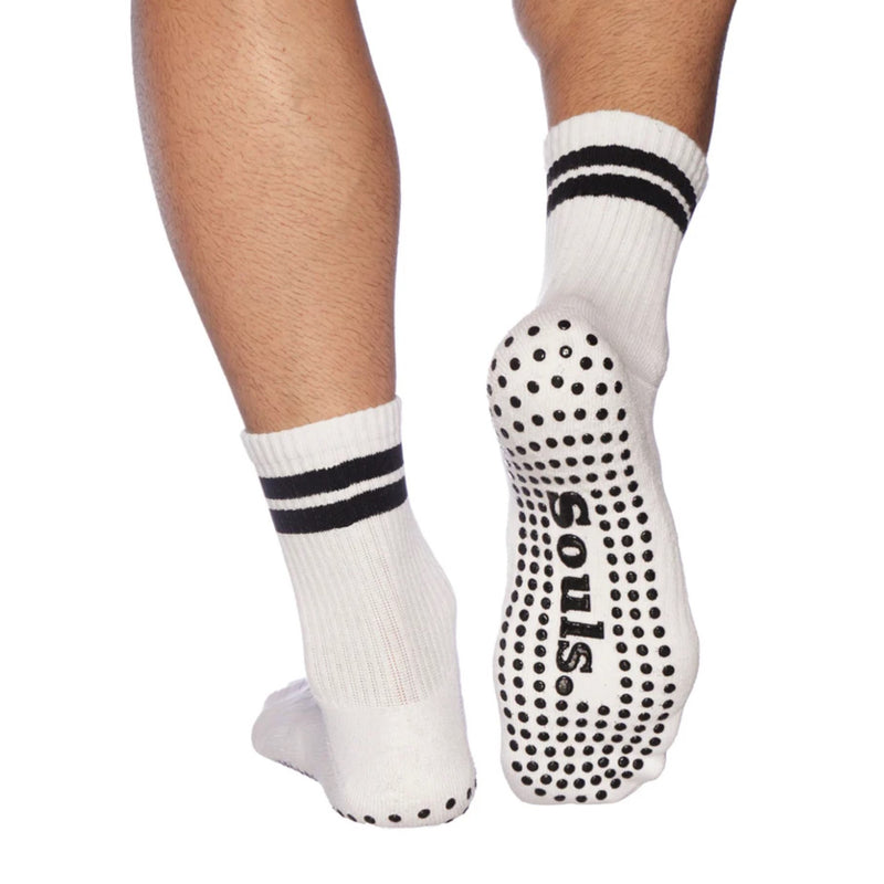 souls mens crew grip socks white