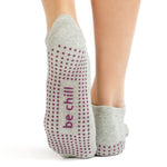 sticky be be chill grip socks heather berry star