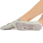 sticky be be chill grip socks heather berry star