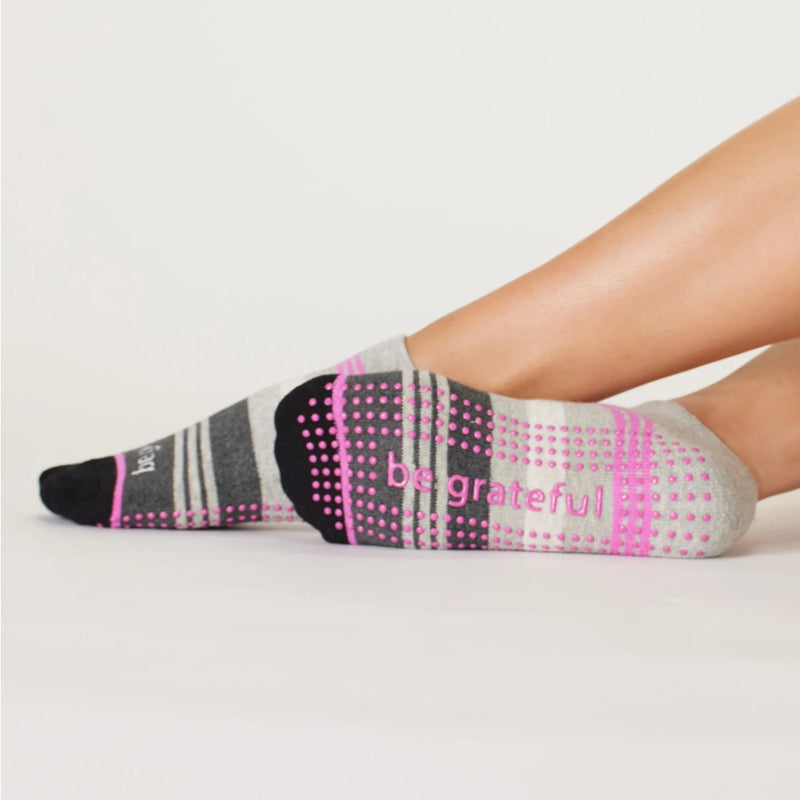 sticky be be grateful mia ripple grip socks