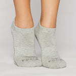 Sticky Be Be Mindful Heather Cool Gray Grip Socks