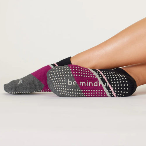 STICKY BE - Be Flexible Grip Socks - Marbled Fig // Sticky Be