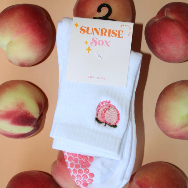 sunrise sox very peachy grip socks