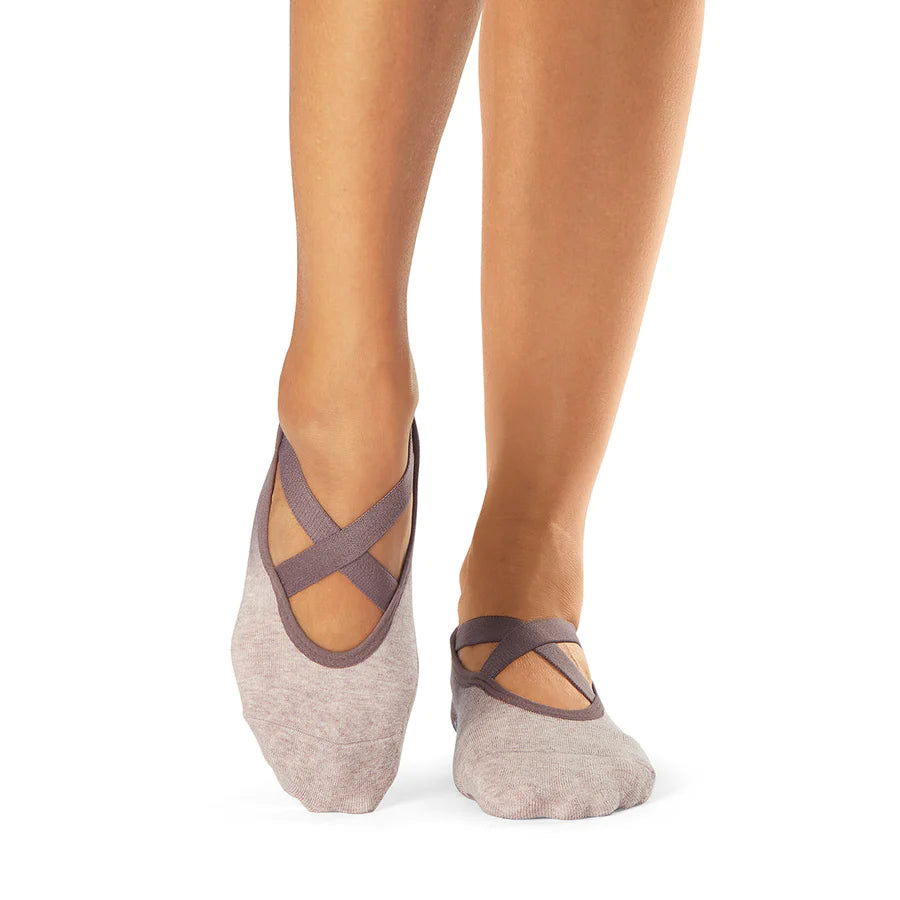 Ava Tabi Ballet Strap Half Toe Grip Sock - Great Soles