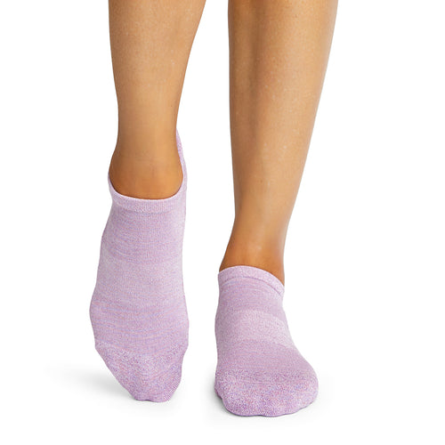 Come on Barbie Lets Do Pilates, Pink and White Midi Crew Pilates Grip Socks.  Cute Pilates Grip Socks. Fun Grip Socks 