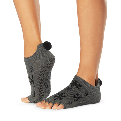 Ladies 1 Pair ToeSox Full Toe Organic Cotton Low Rise Yoga Socks Static M, £11.99