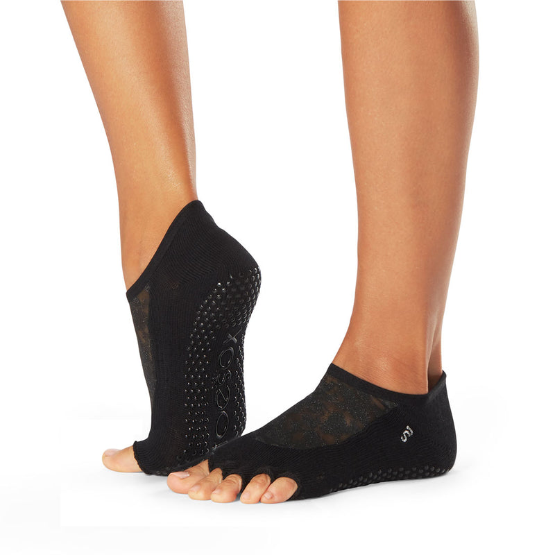 ToeSox Full Toe Elle Grip Socks Natural