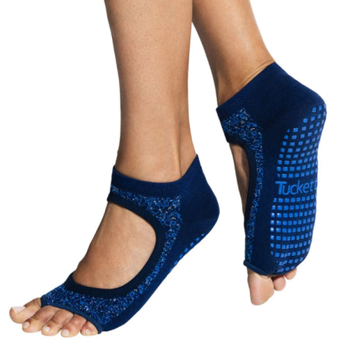 Wrapables Full Five Toe Non-Slip Yoga Pilates Socks with Grips Set of 3