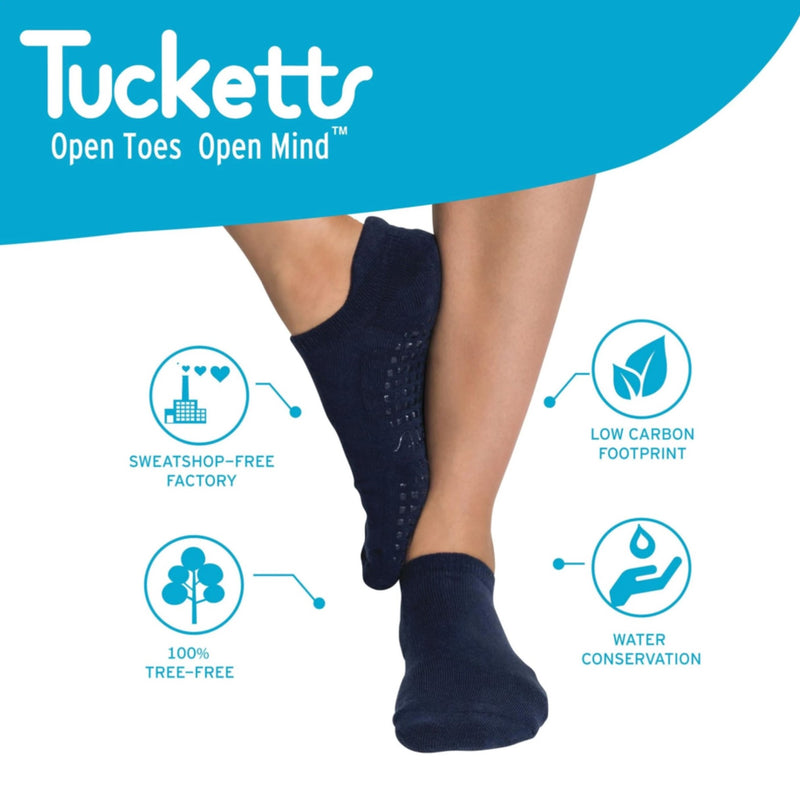 Tucketts Closed Toe Grip Socks Magenta Steps